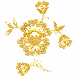 Flowers And Tree Embroidery Design 1 Flowers And Tree Embroidery Design 1